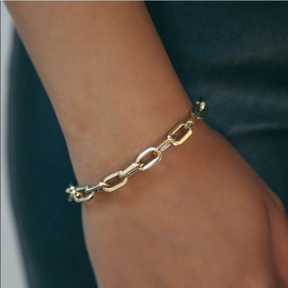 14K Yellow Gold Fancy Hollow Bracelet 7.5